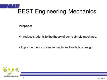 BEST Engineering Mechanics