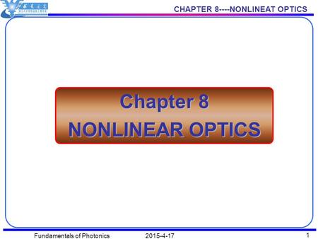 Fundamentals of Photonics