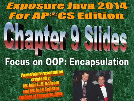 Objects, Variables & Methods Java encapsulates data and action modules that access the data in one container, called an object. Object members that.