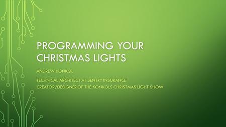 Programming your Christmas Lights