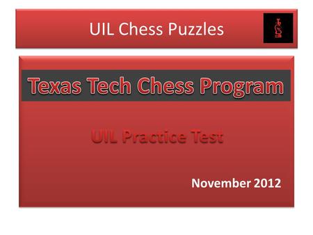 UIL Chess Puzzle Practice Material