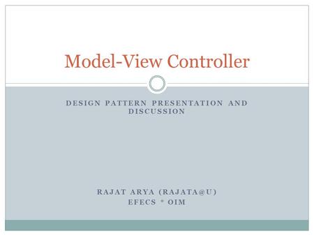 Model-View Controller