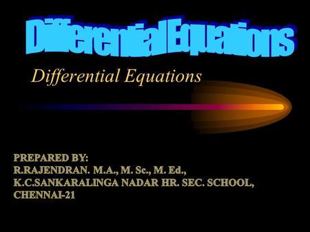 Differential Equations