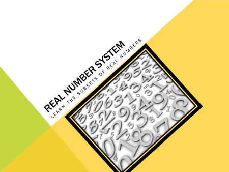 Learn the Subsets of Real Numbers