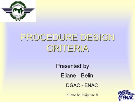 PROCEDURE DESIGN CRITERIA