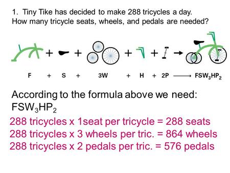 According to the formula above we need: FSW3HP2