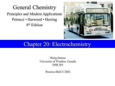 Chapter 20: Electrochemistry