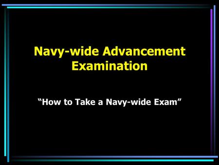 Navy-wide Advancement Examination