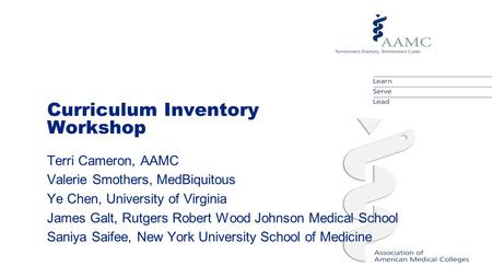 Curriculum Inventory Workshop