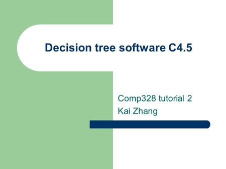 Decision tree software C4.5