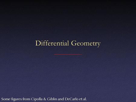 Differential Geometry