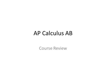 AP Calculus AB Course Review. Rogawski Calculus Copyright © 2008 W. H. Freeman and Company If we plot displacement as a function of time, we see that.