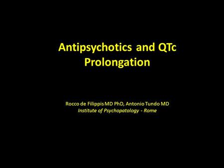 Antipsychotics and QTc Prolongation