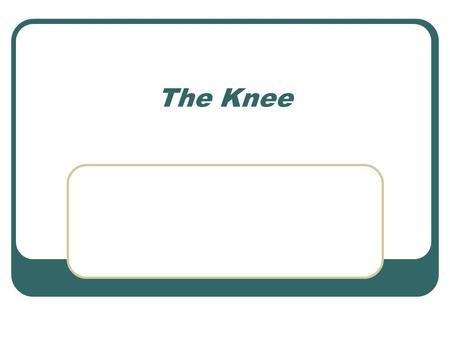 The Knee.