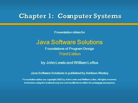 Chapter 1: Computer Systems