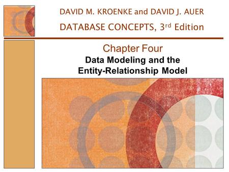 Data Modeling and the Entity-Relationship Model