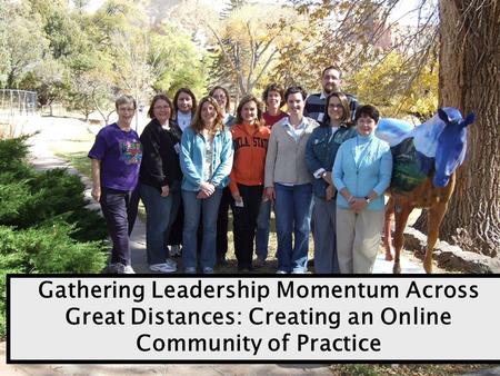 Gathering Leadership Momentum Across Great Distances: Creating an Online Community of Practice.