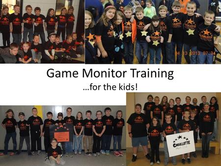 Game Monitor Training …for the kids!. MPI History 36 th year, 1 st tournament was in Saginaw, Michigan Now in Michigan, Indiana, and Texas Late 80’s started.