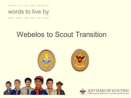 Webelos to Scout Transition