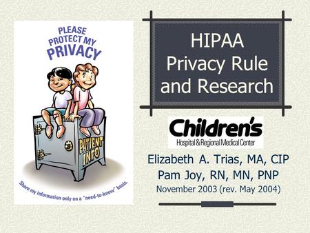 HIPAA Privacy Rule and Research