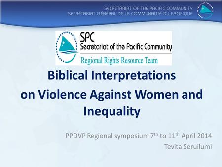 Biblical Interpretations on Violence Against Women and Inequality