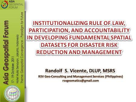 Randolf S. Vicente, DLUP, MSRS