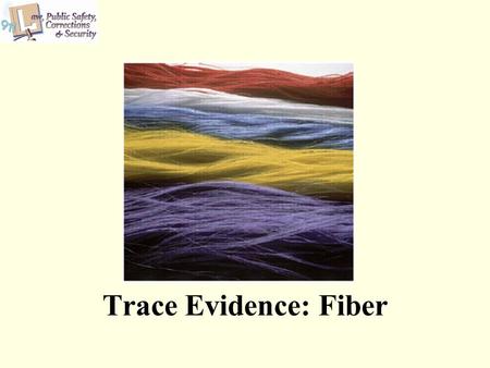 Trace Evidence: Fiber. 2 Copyright © Texas Education Agency 2011. All rights reserved. Images and other multimedia content used with permission. Copyright.