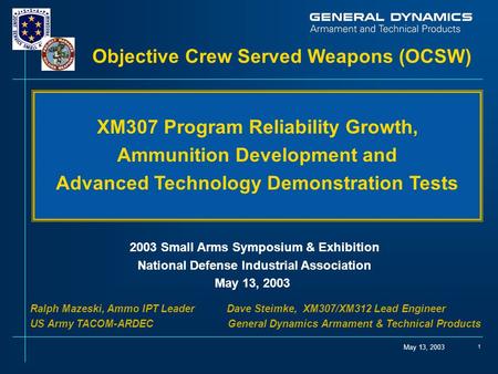 Objective Crew Served Weapons (OCSW)