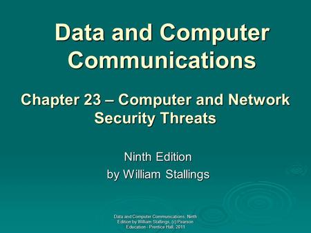 Data and Computer Communications