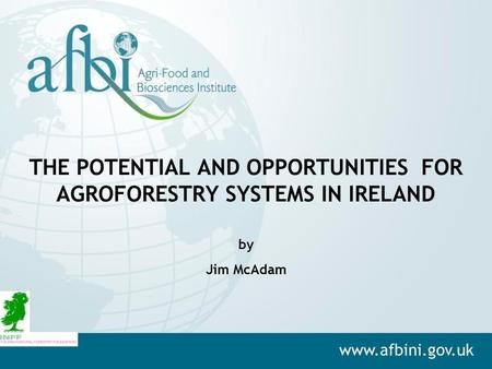 THE POTENTIAL AND OPPORTUNITIES FOR AGROFORESTRY SYSTEMS IN IRELAND by