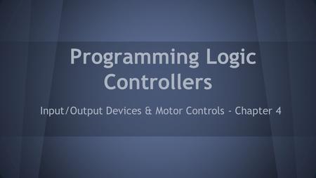 Programming Logic Controllers