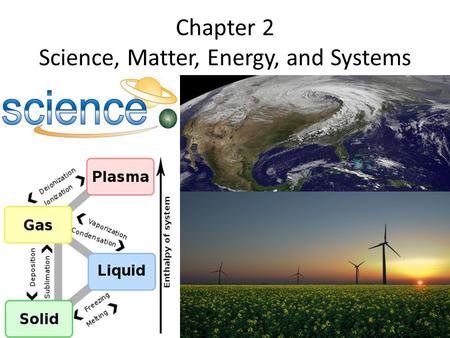 Chapter 2 Science, Matter, Energy, and Systems