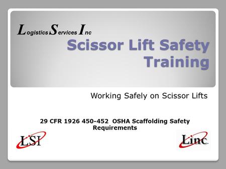 Scissor Lift Safety Training