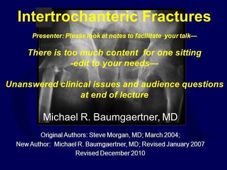 Intertrochanteric Fractures