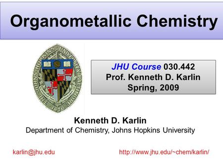 Organometallic Chemistry