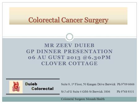 Colorectal Cancer Surgery