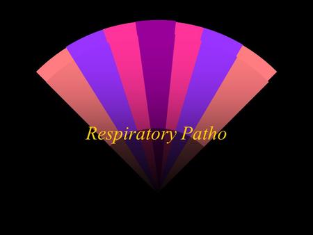 Respiratory Patho Chronic Obstructive Pulmonary Disease w Also called COLD-- chronic obstructive lung disease w Emphysema w Chronic bronchitis w Asthma.