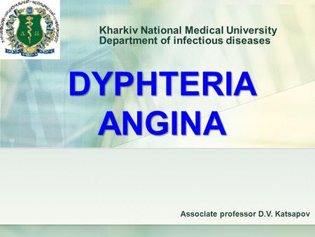 Kharkiv National Medical University Department of infectious diseases