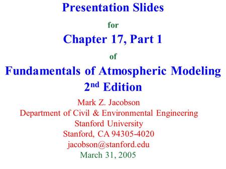 Department of Civil & Environmental Engineering