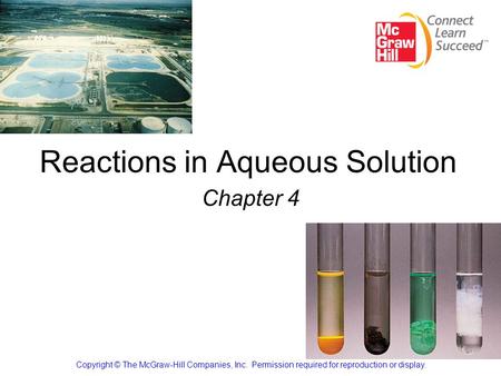 Reactions in Aqueous Solution