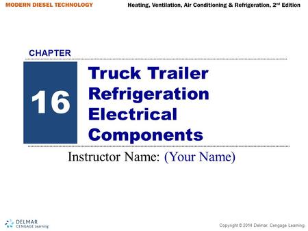 Truck Trailer Refrigeration Electrical Components