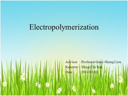 Electropolymerization