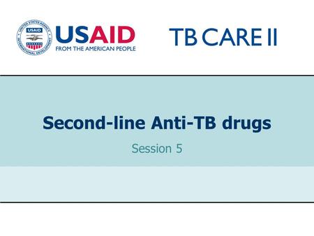 Second-line Anti-TB drugs