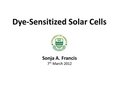 Dye-Sensitized Solar Cells