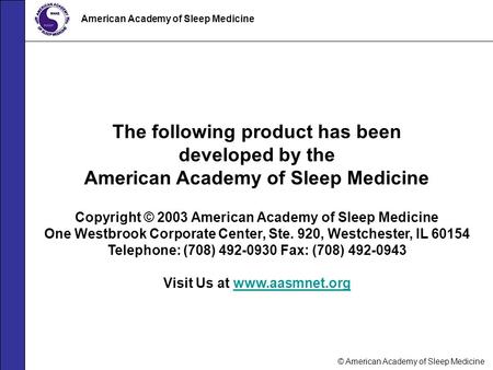 American Academy of Sleep Medicine