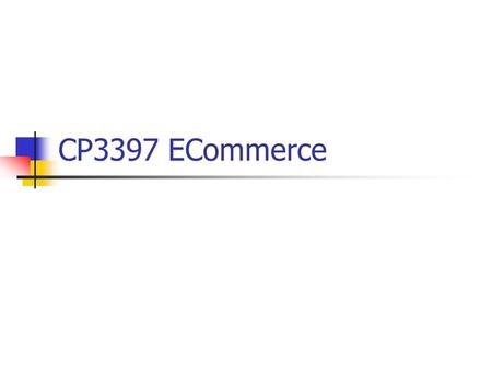 CP3397 ECommerce.