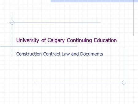 University of Calgary Continuing Education