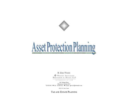 R. Glen Woods 1349 Galleria Drive Henderson, Nevada 89014 702.433.9696  fax: 702.434-0615     2001 R. Glen Woods T AX AND.