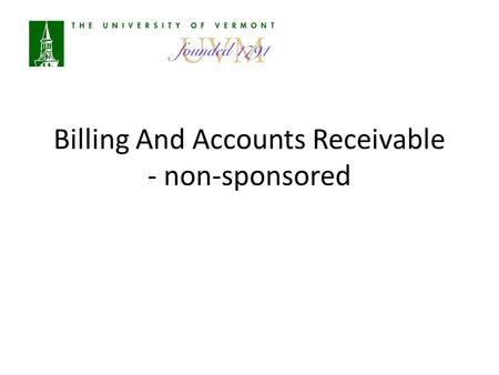 Billing And Accounts Receivable - non-sponsored