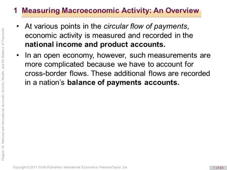 1 Measuring Macroeconomic Activity: An Overview